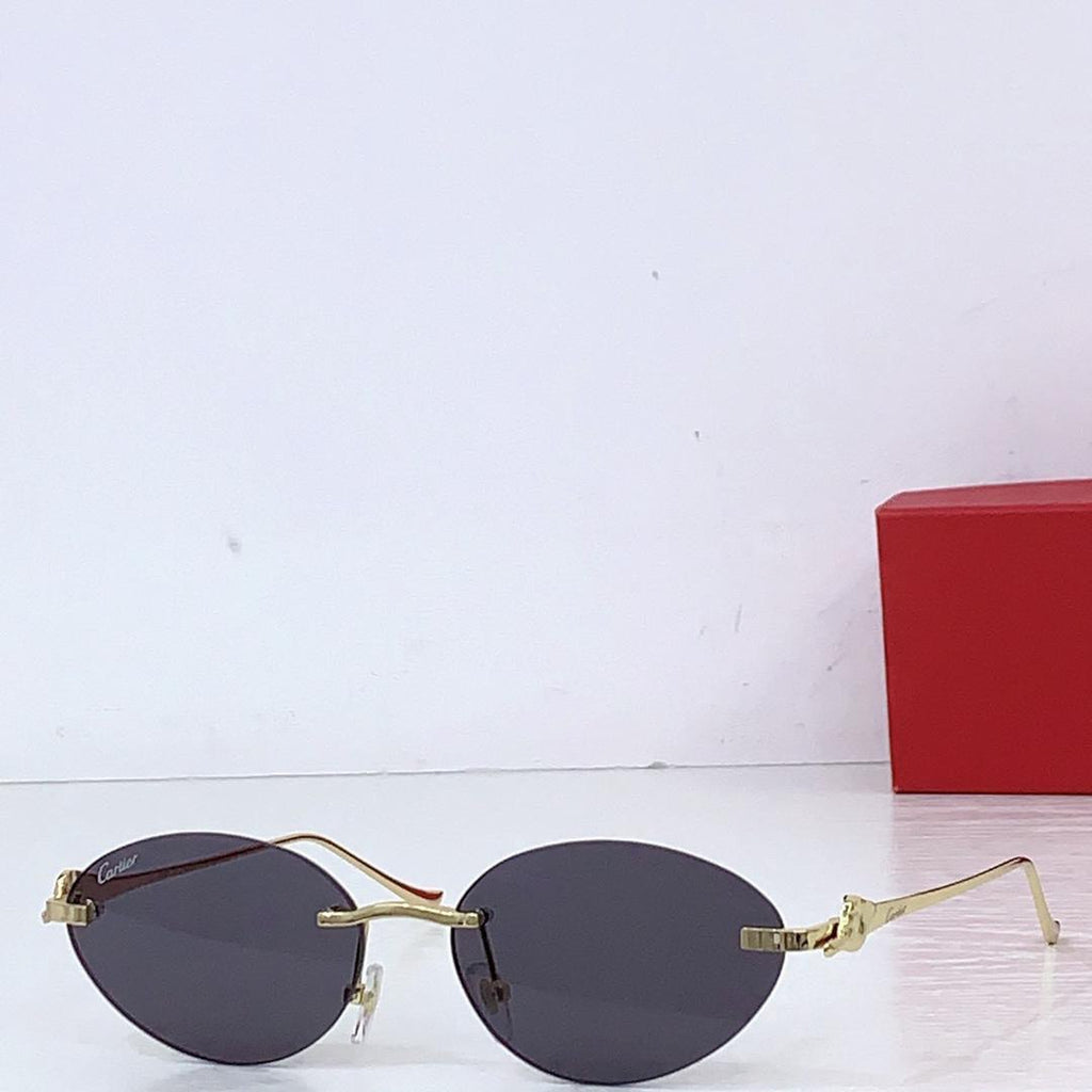 Gafas de sol de lujo ovaladas sin montura