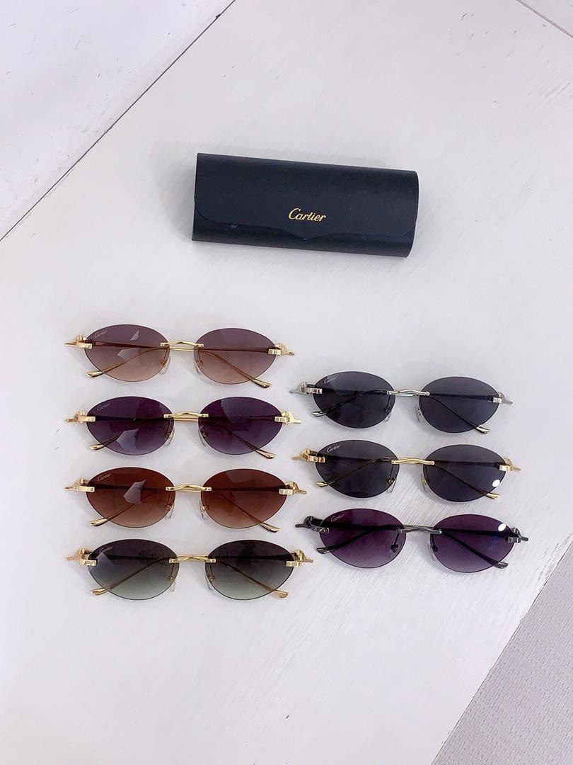 Gafas de sol de lujo ovaladas sin montura