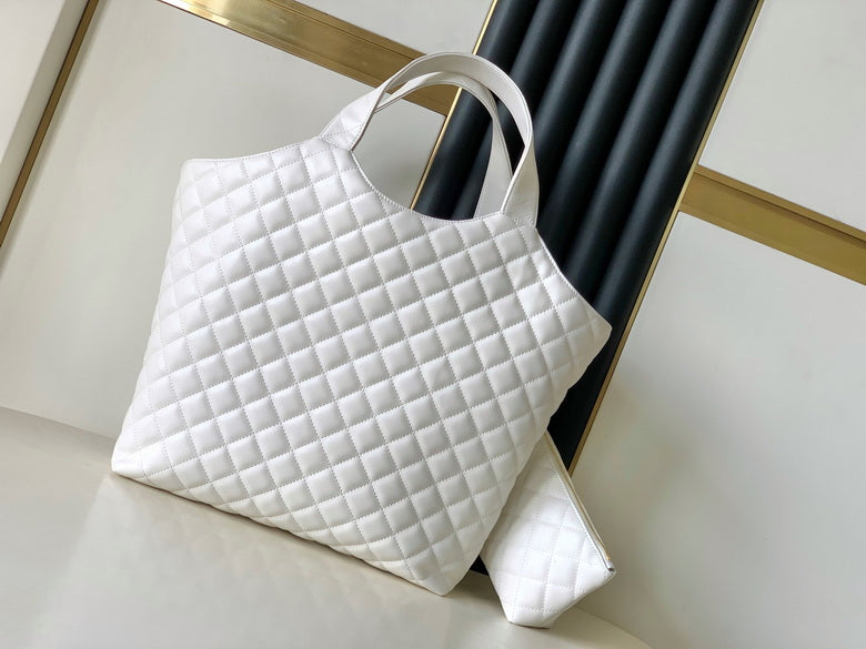 Bolso tote de cuero negro