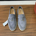 Mocasines de gamuza gris