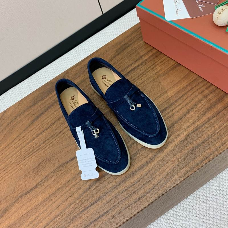 Mocasines de gamuza azul marino