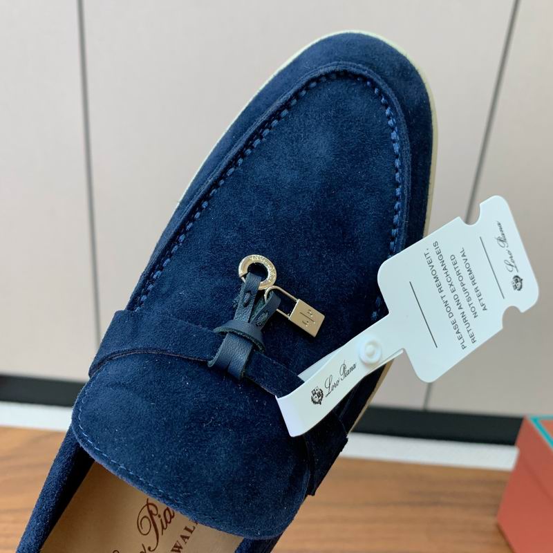 Mocasines de gamuza azul marino