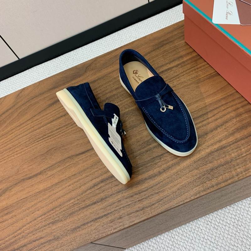 Mocasines de gamuza azul marino