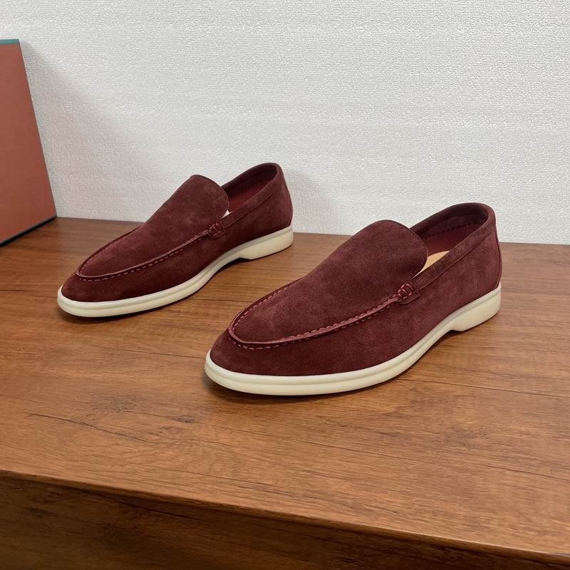 Mocasines sin cordones de ante burdeos