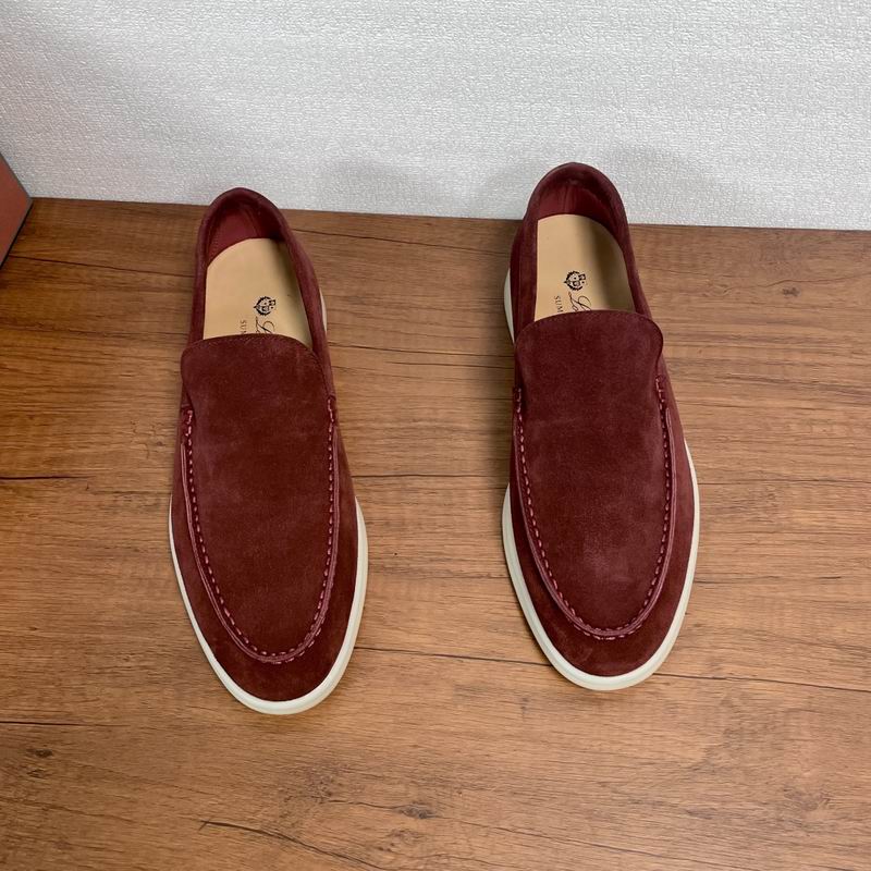 Mocasines sin cordones de ante burdeos