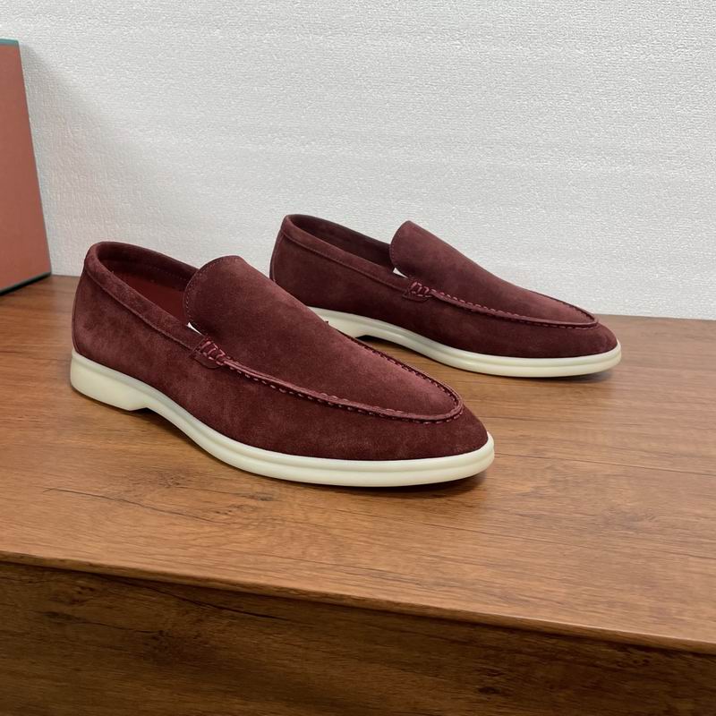 Mocasines sin cordones de ante burdeos