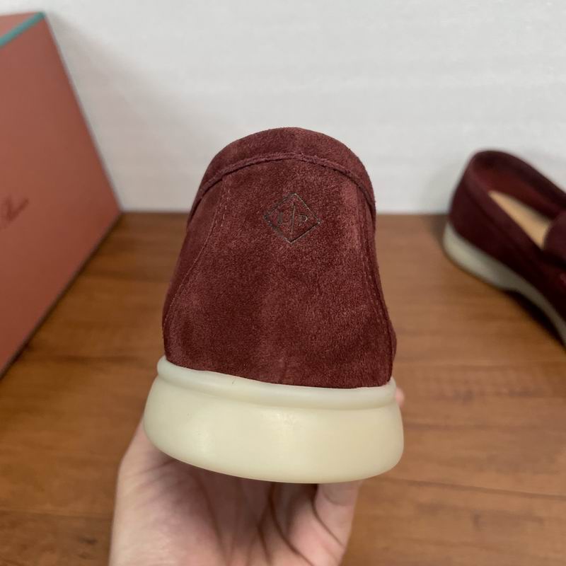 Mocasines sin cordones de ante burdeos