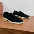 Mocasines sin cordones de ante negro