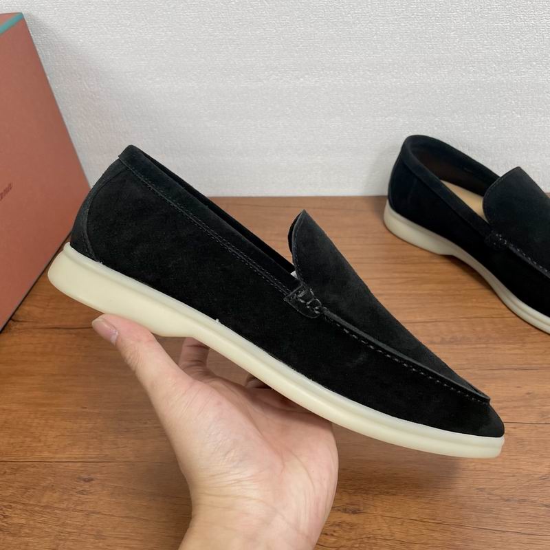 Mocasines sin cordones de ante negro