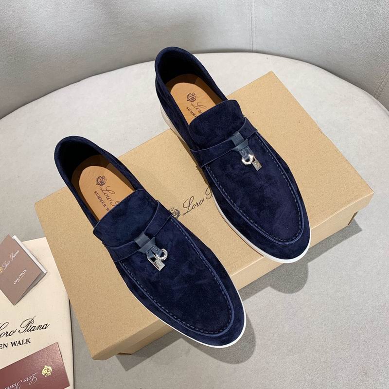 Mocasines Penny de gamuza azul marino