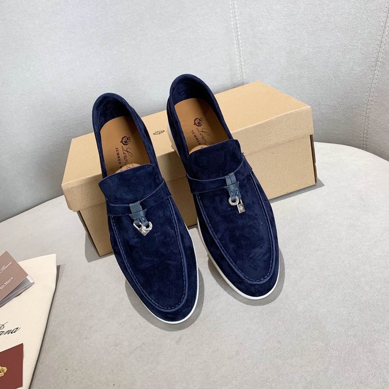 Mocasines Penny de gamuza azul marino
