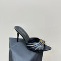 Mules with Leather Heels