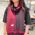 Jacquard Cashmere Scarf with GG Motif
